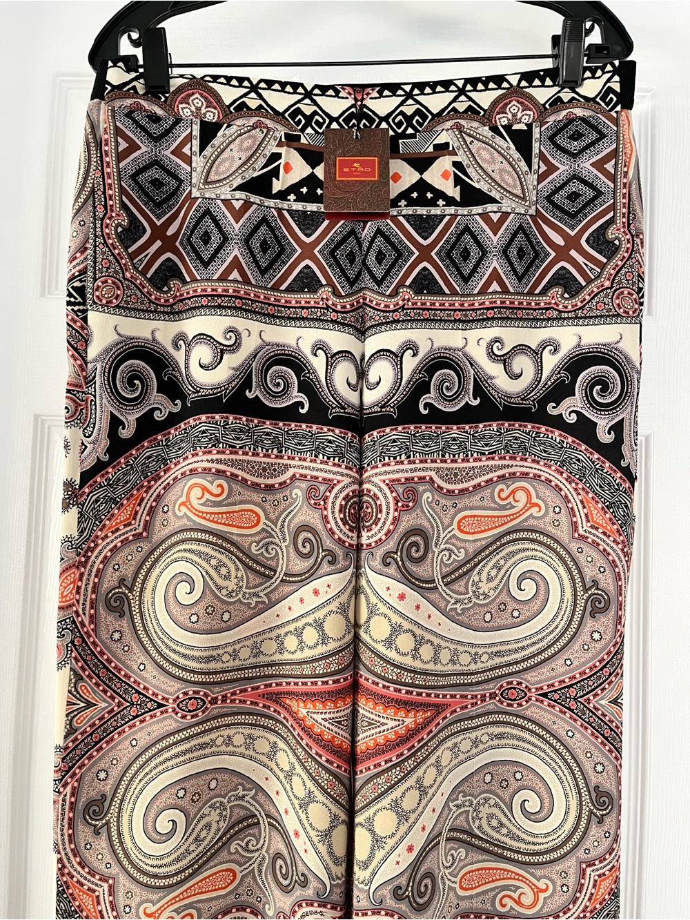 Etro Wide Leg Silk Trousers Size 44
